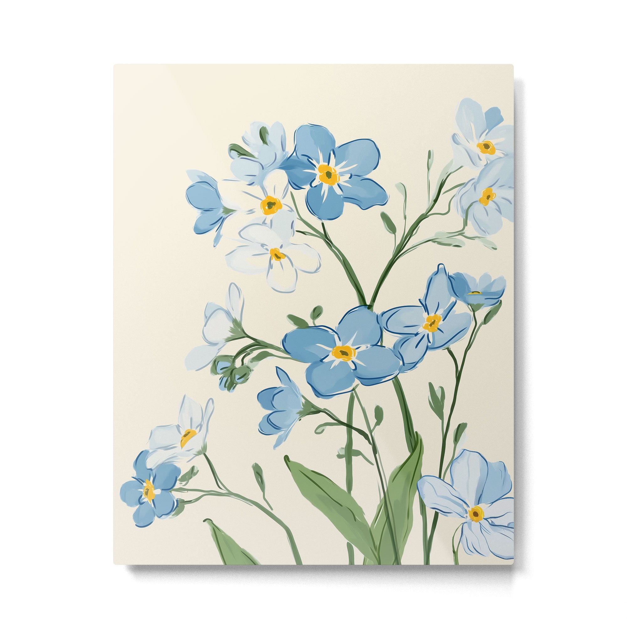 Wildflower Garden in Soft Tones Metal Print Gallery Image 4