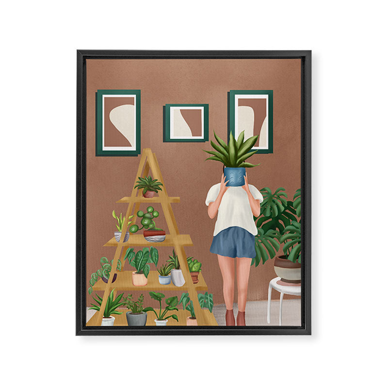 Wooden floors, walls and window sills Framed Canvas Print Gallery Image 6