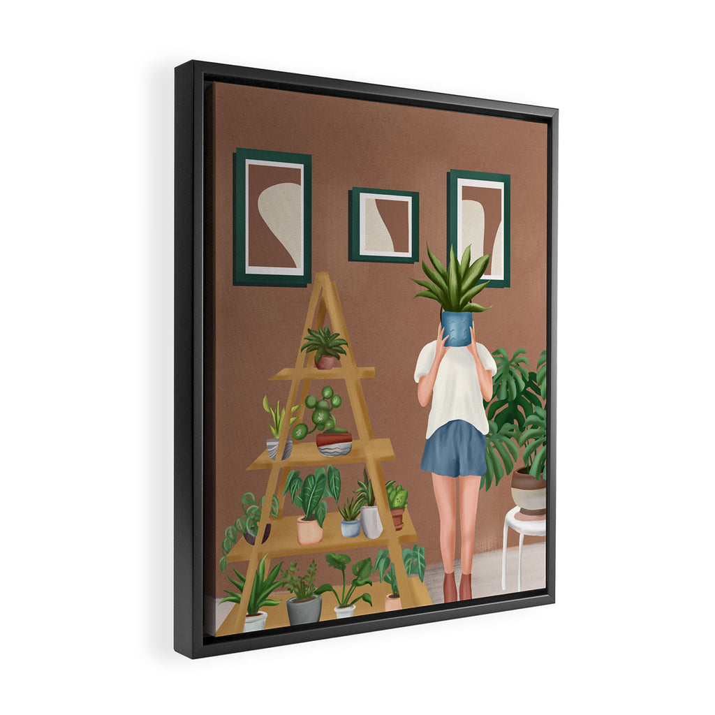 Wooden floors, walls and window sills Framed Canvas Print Gallery Image 2