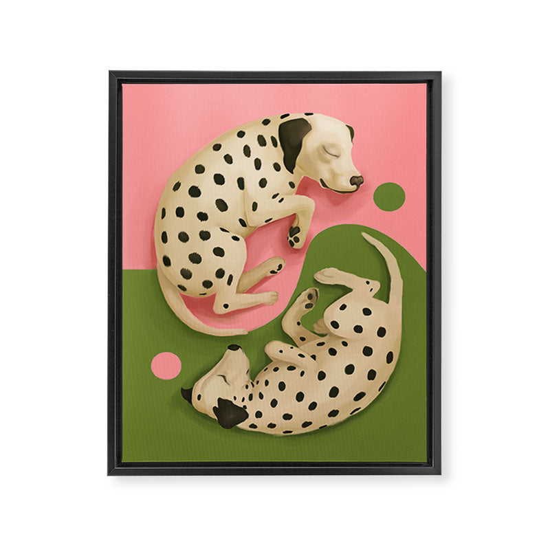 Yin and Yang Dalmatians Framed Canvas Print Gallery Image 6