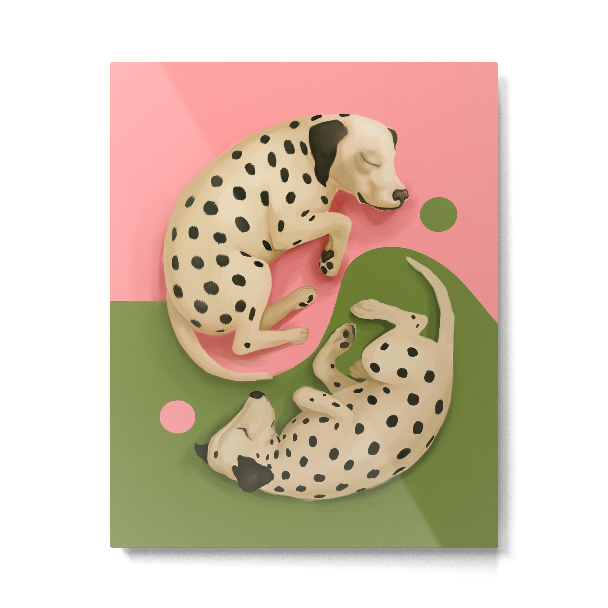 Yin and Yang Dalmatians Metal Print Gallery Image 4