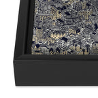 London color map city drawing illustration Thames Framed Canvas Print Gallery Image 3