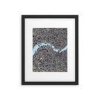 London color map city drawing illustration Thames Framed Art Print Gallery Image 6