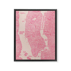 New York map Framed Canvas Print Gallery Image 8