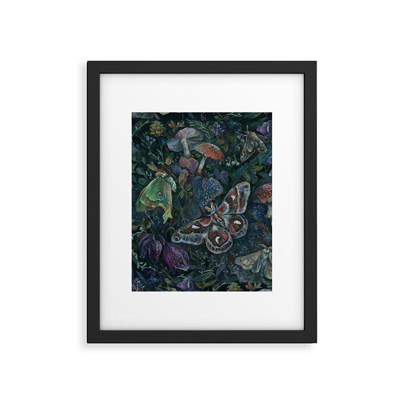 Atlas Moth  Mushroom Night Framed Art Print Gallery Image 4