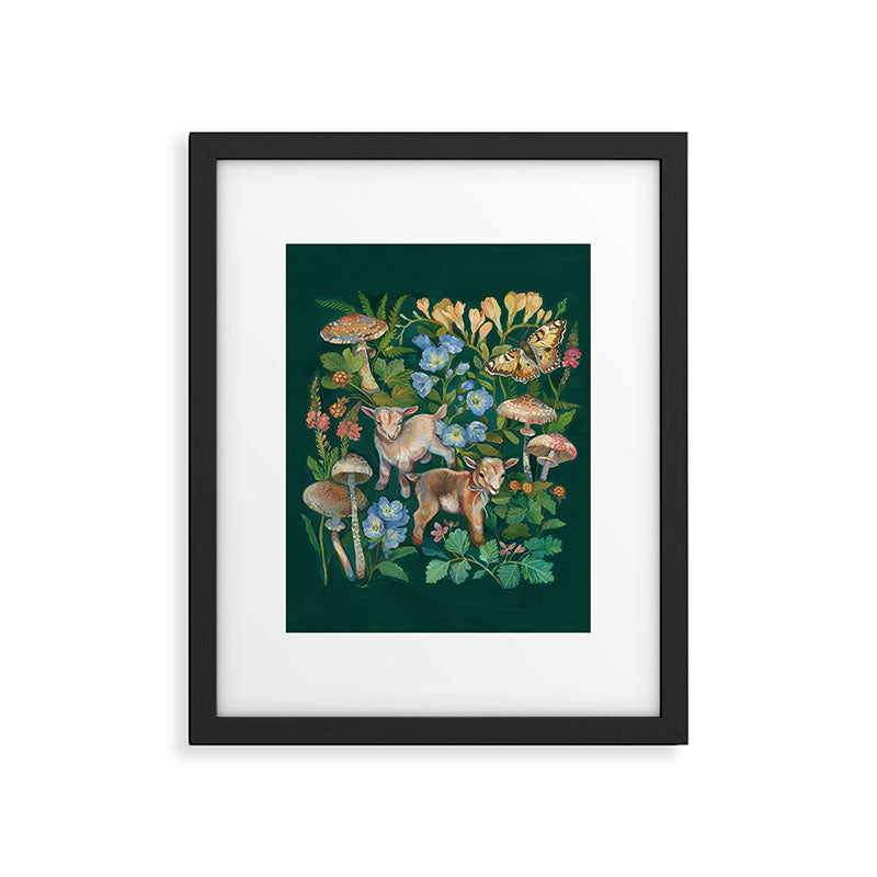 Baby Goat Garden Framed Art Print Gallery Image 6