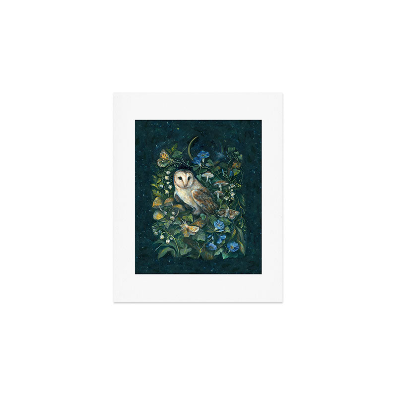 Barn Owl Forest Art Print Gallery Image 1