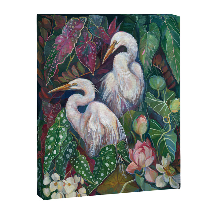 Begonia Egret  Canvas Print Gallery Image 1