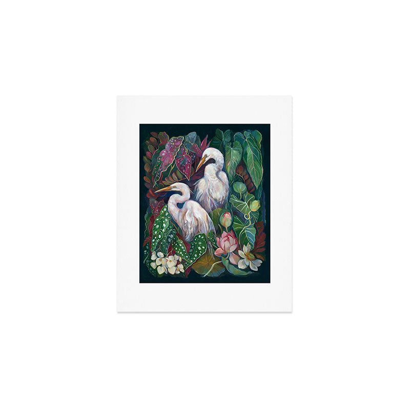 Begonia Egret  Art Print Gallery Image 1
