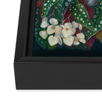 Begonia Egret  Framed Canvas Print Gallery Image 3