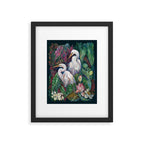 Begonia Egret  Framed Art Print Gallery Image 6