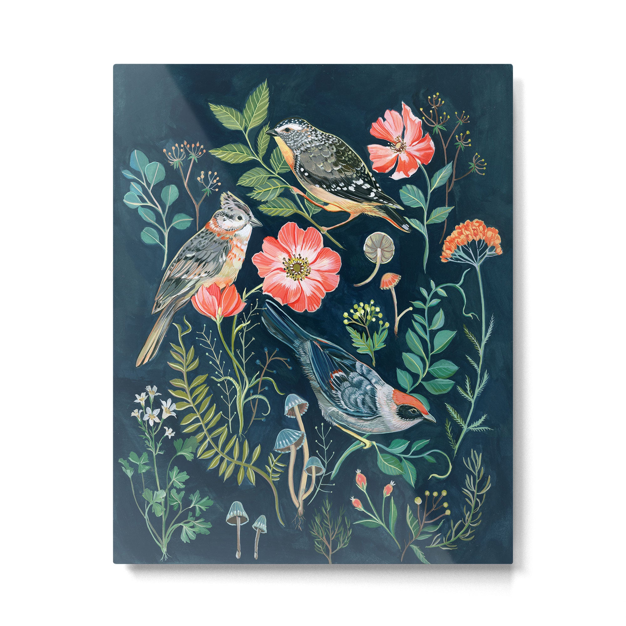 Birds Garden Metal Print Gallery Image 6