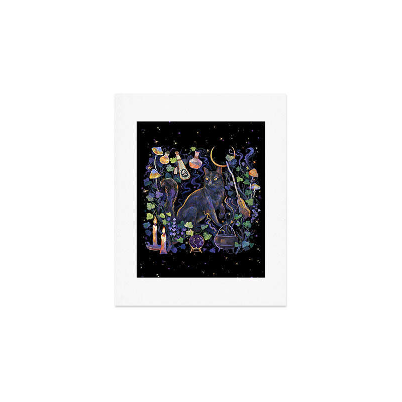 Black Cat Art Print Gallery Image 1
