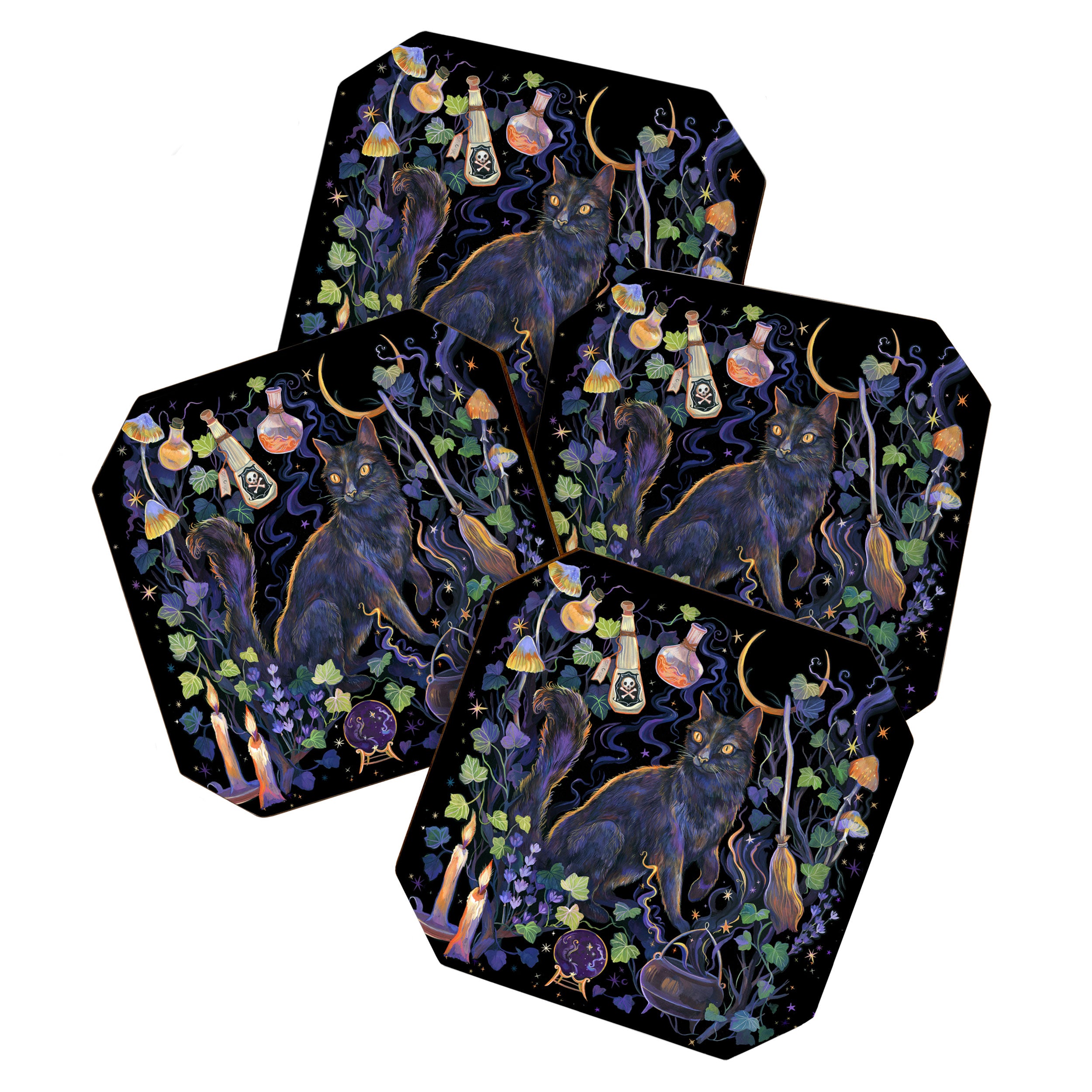 Black Cat Coaster Gallery Image 1