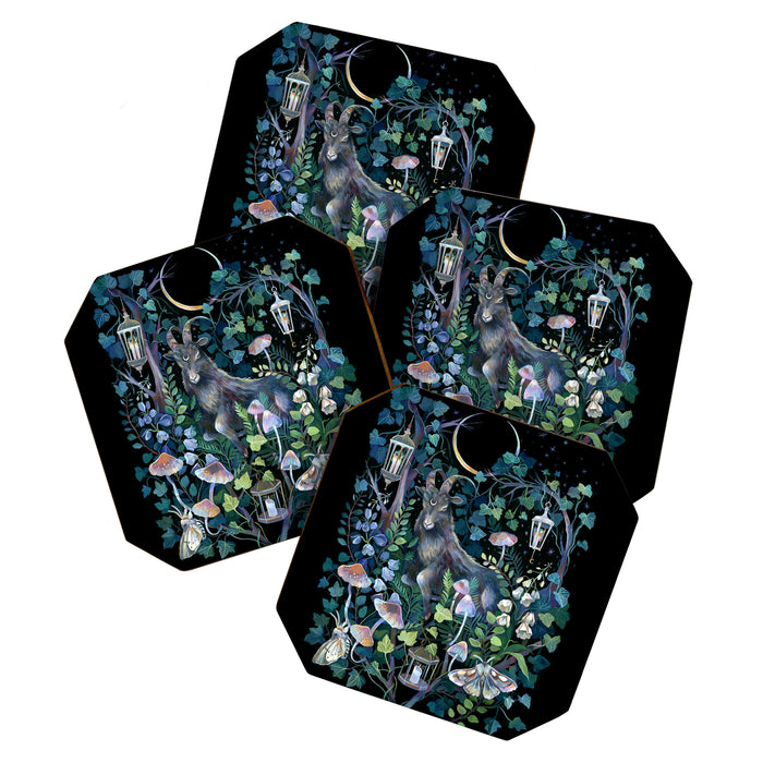 Black Goat Moon Garden Coaster Gallery Image 1