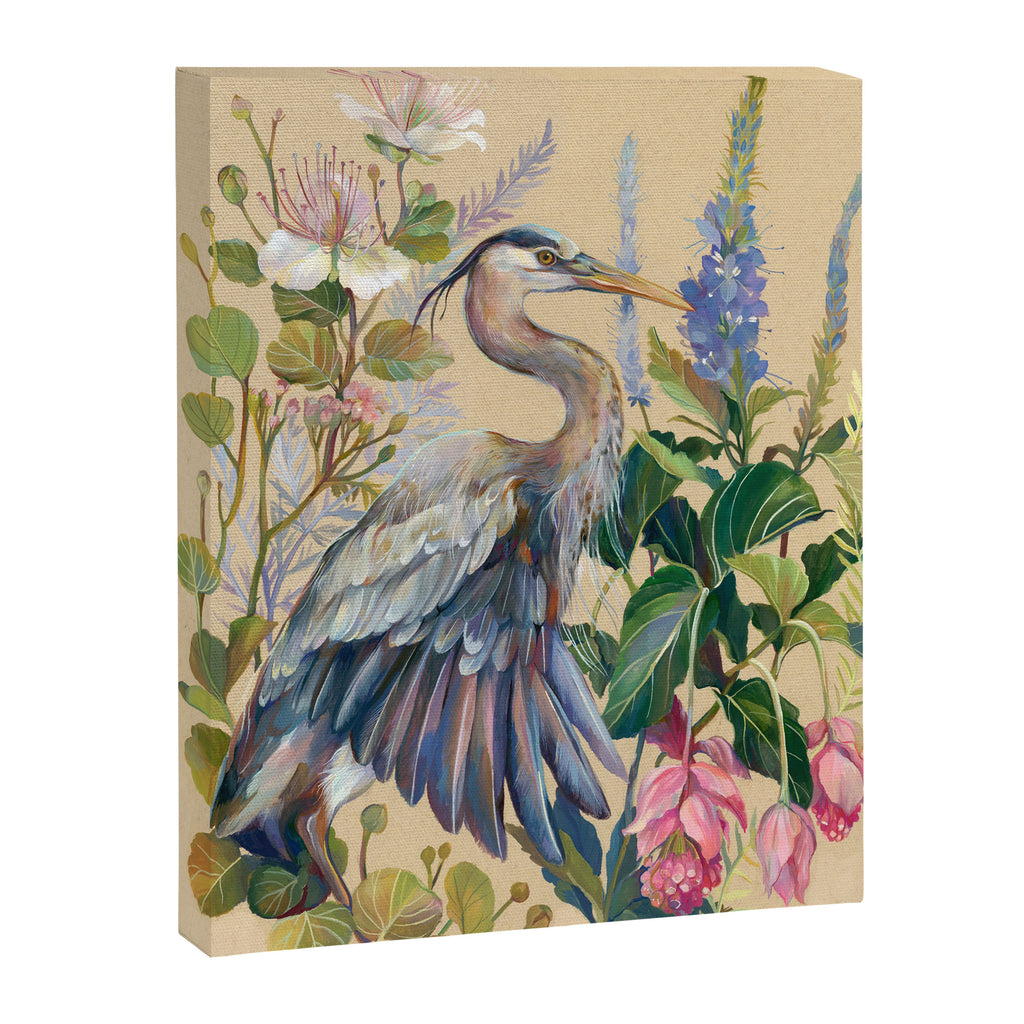 Blue Heron Floral Canvas Print Gallery Image 8