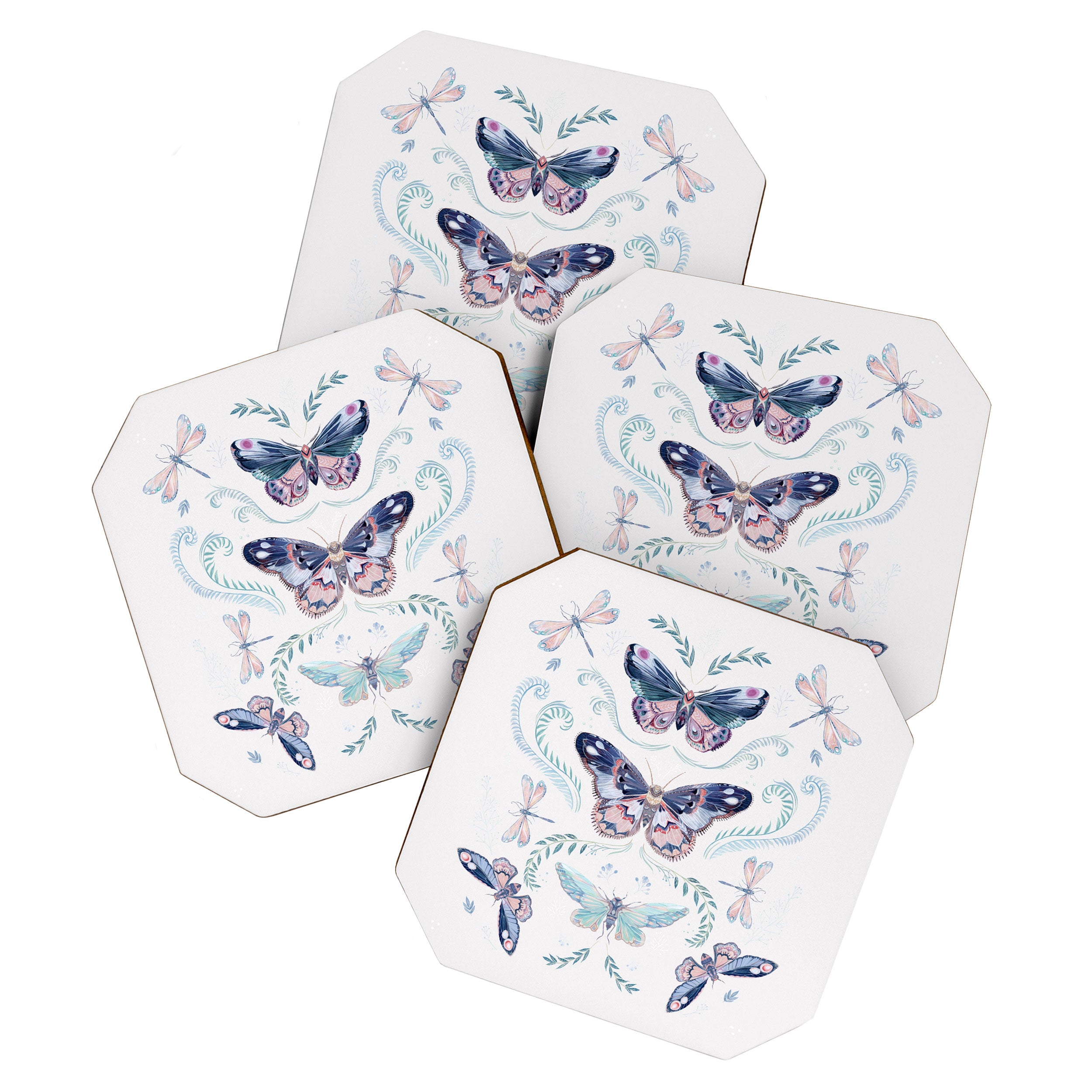 Butterflies painting Coaster Gallery Image 1