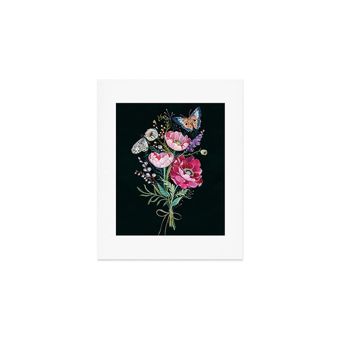 Butterfly Floral Bouquet Art Print Gallery Image 1