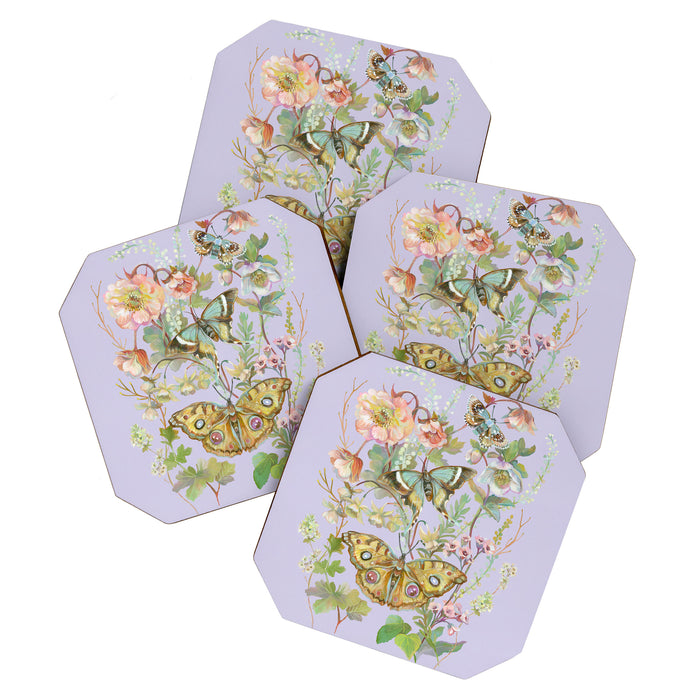 Butterfly Purple Garden Coaster Gallery Image 1