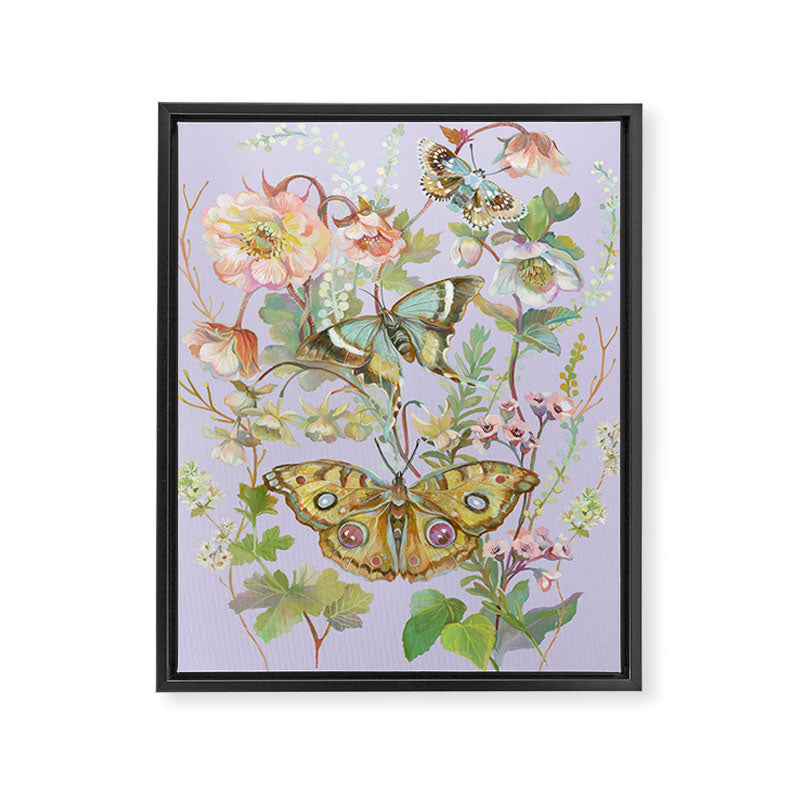 Butterfly Purple Garden Framed Canvas Print Gallery Image 8