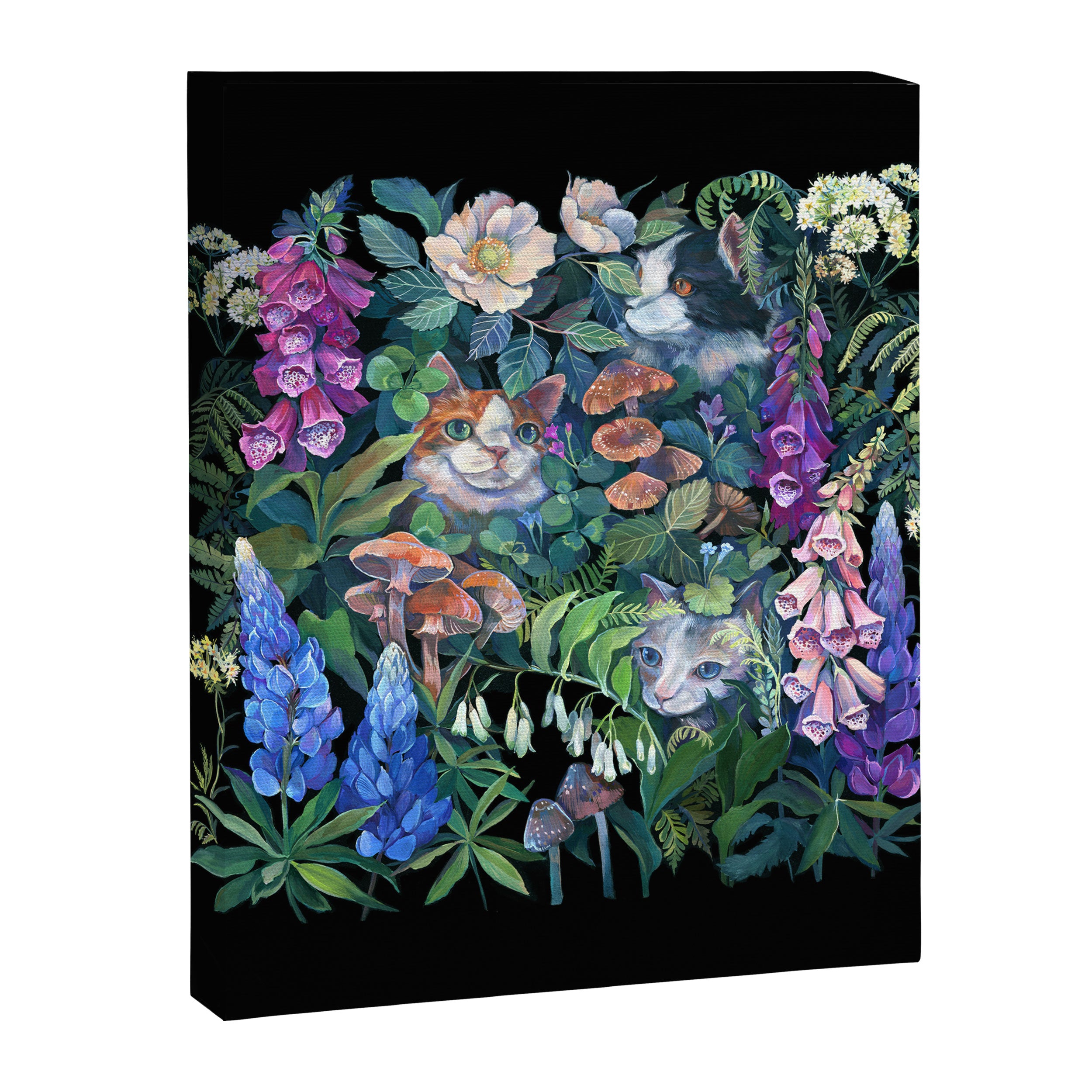 Cats Flower Garden Canvas Print Gallery Image 8
