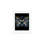 Crystals Moth Mushrooms Art Print Gallery Image 1