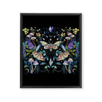 Crystals Moth Mushrooms Framed Canvas Print Gallery Image 8