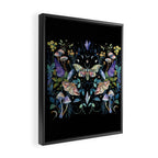 Crystals Moth Mushrooms Framed Canvas Print Gallery Image 2