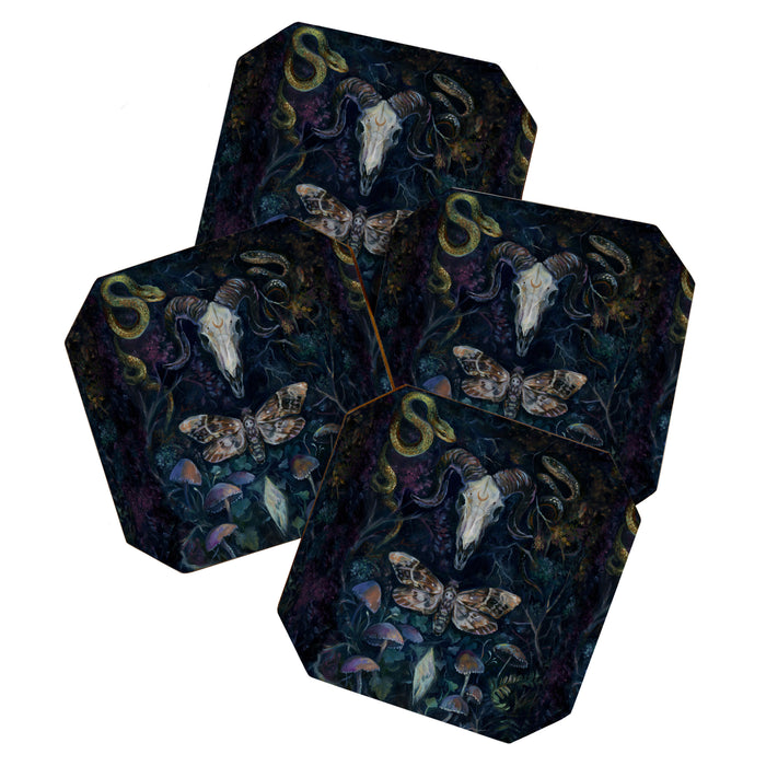 Death Moth Goat Skull Coaster Gallery Image 1