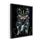 Deer Skull Crystals Garden Framed Canvas Print Gallery Image 2