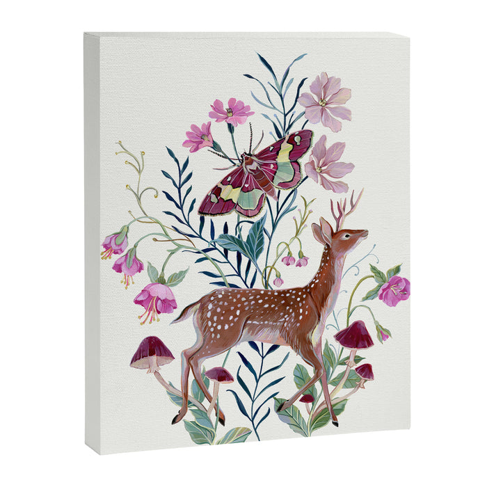Floral Deer Canvas Print Gallery Image 1