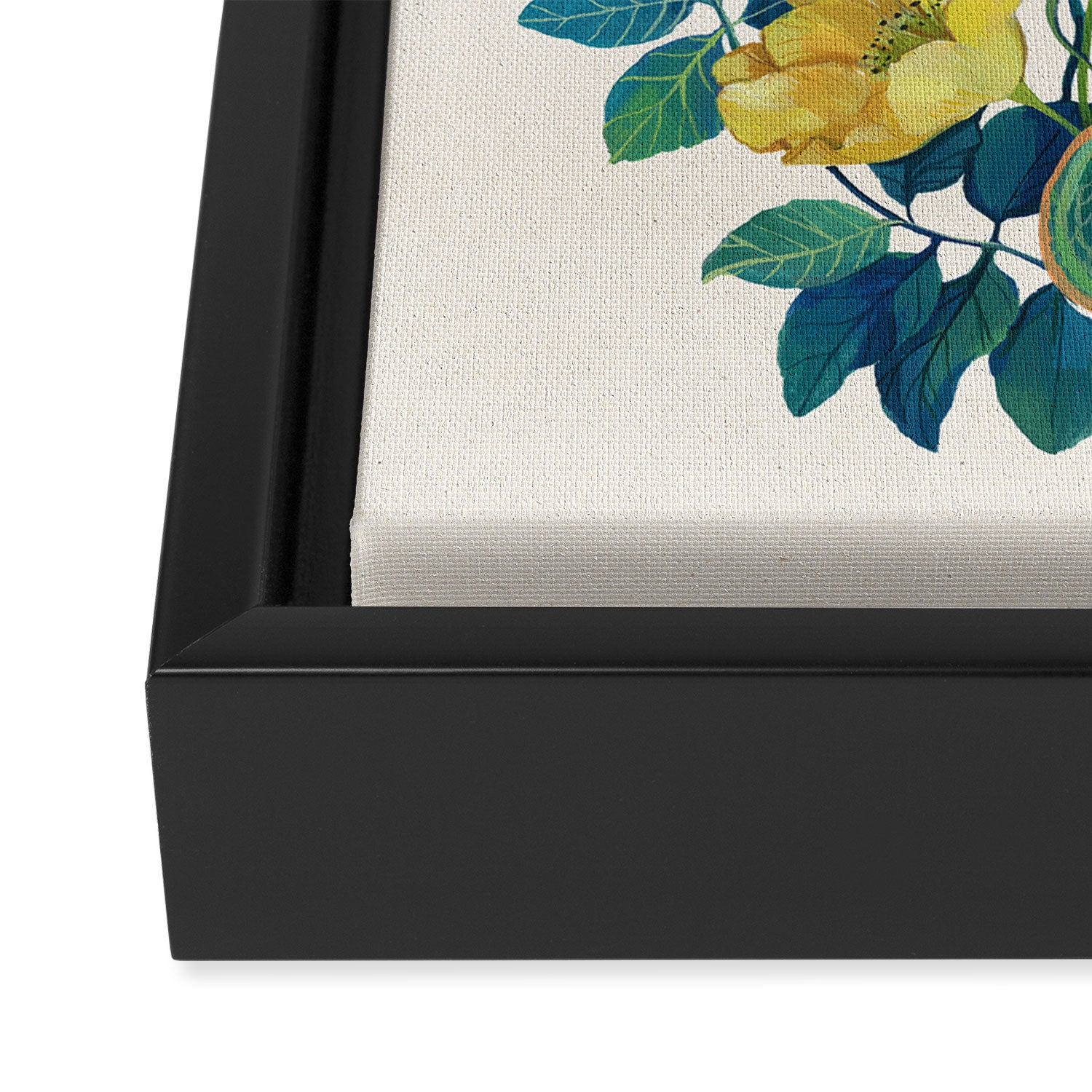 Floral Dragon Framed Canvas Print Gallery Image 3