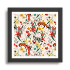 Floral Fox Framed Art Print Gallery Image 1