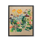 Floral Luna Moth Framed Canvas Print Gallery Image 8