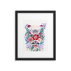 Floral moth painting Framed Art Print Gallery Image 5