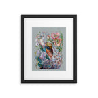 Floral Peacock Garden Framed Art Print Gallery Image 4