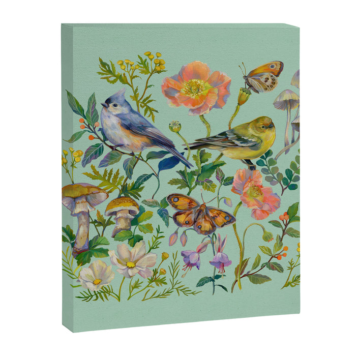 Flower Birds Garden Canvas Print Gallery Image 1