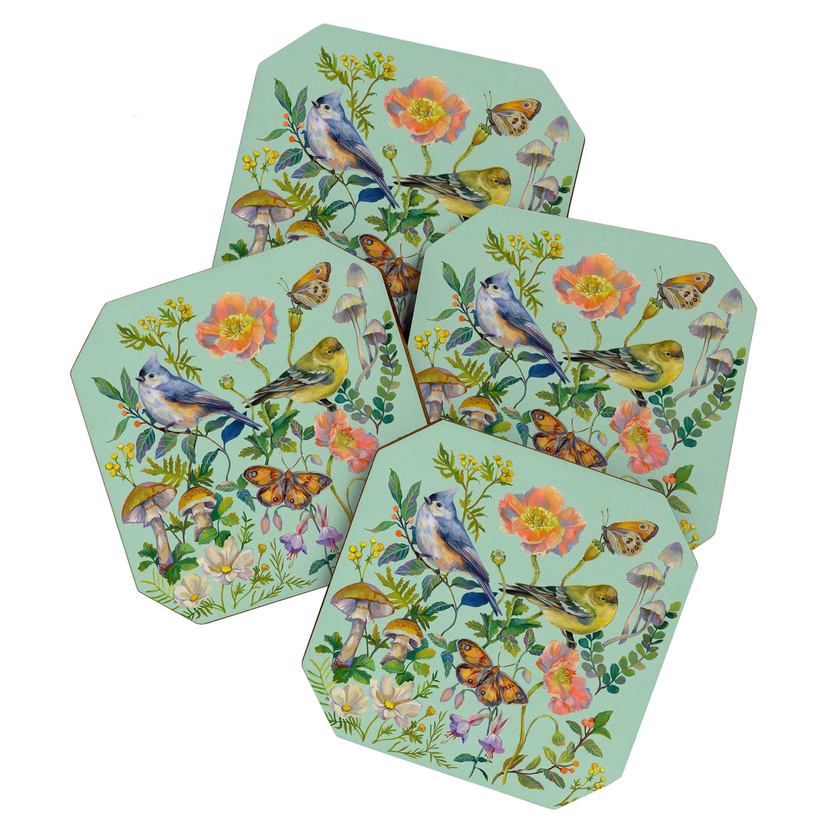 Flower Birds Garden Coaster Gallery Image 1