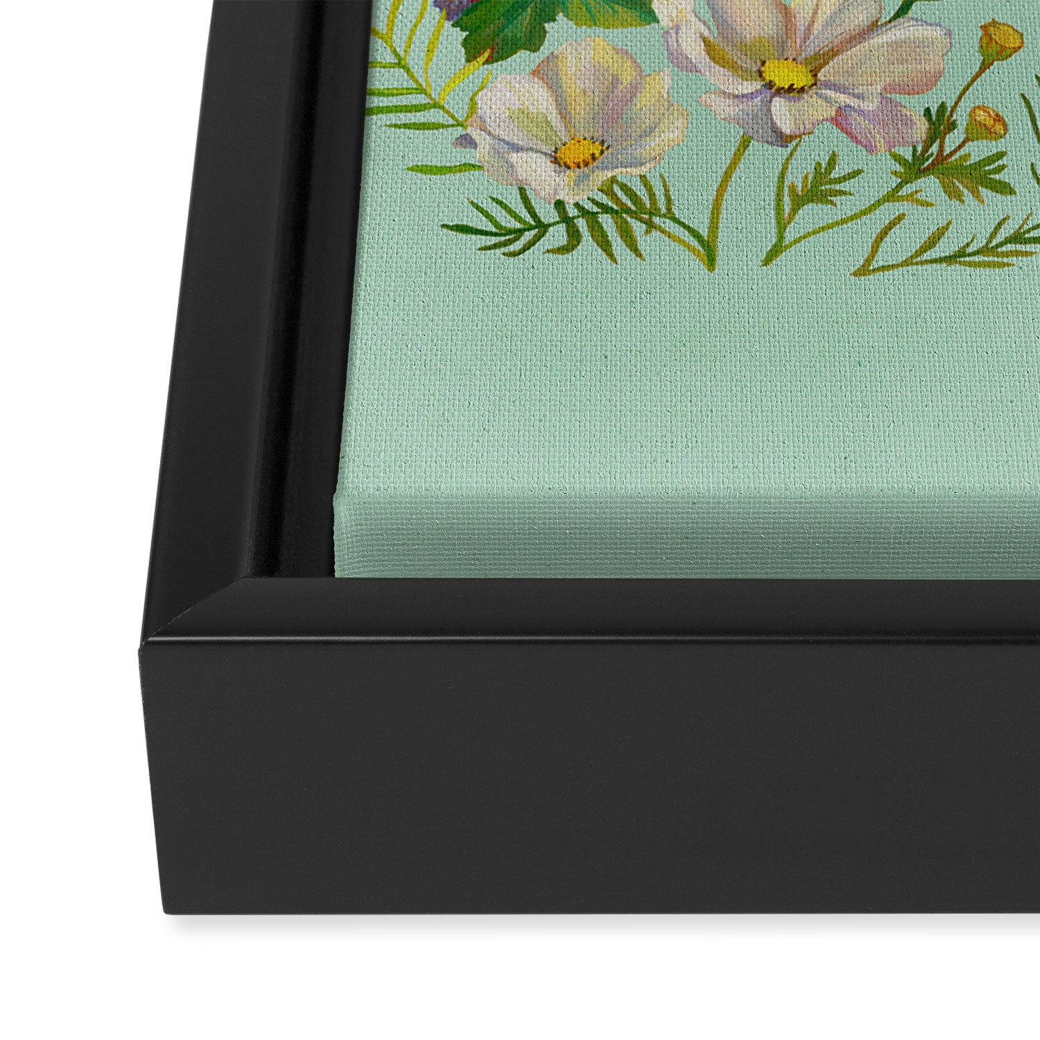 Flower Birds Garden Framed Canvas Print Gallery Image 3