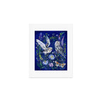 Flower Garden Owls Art Print Gallery Image 1