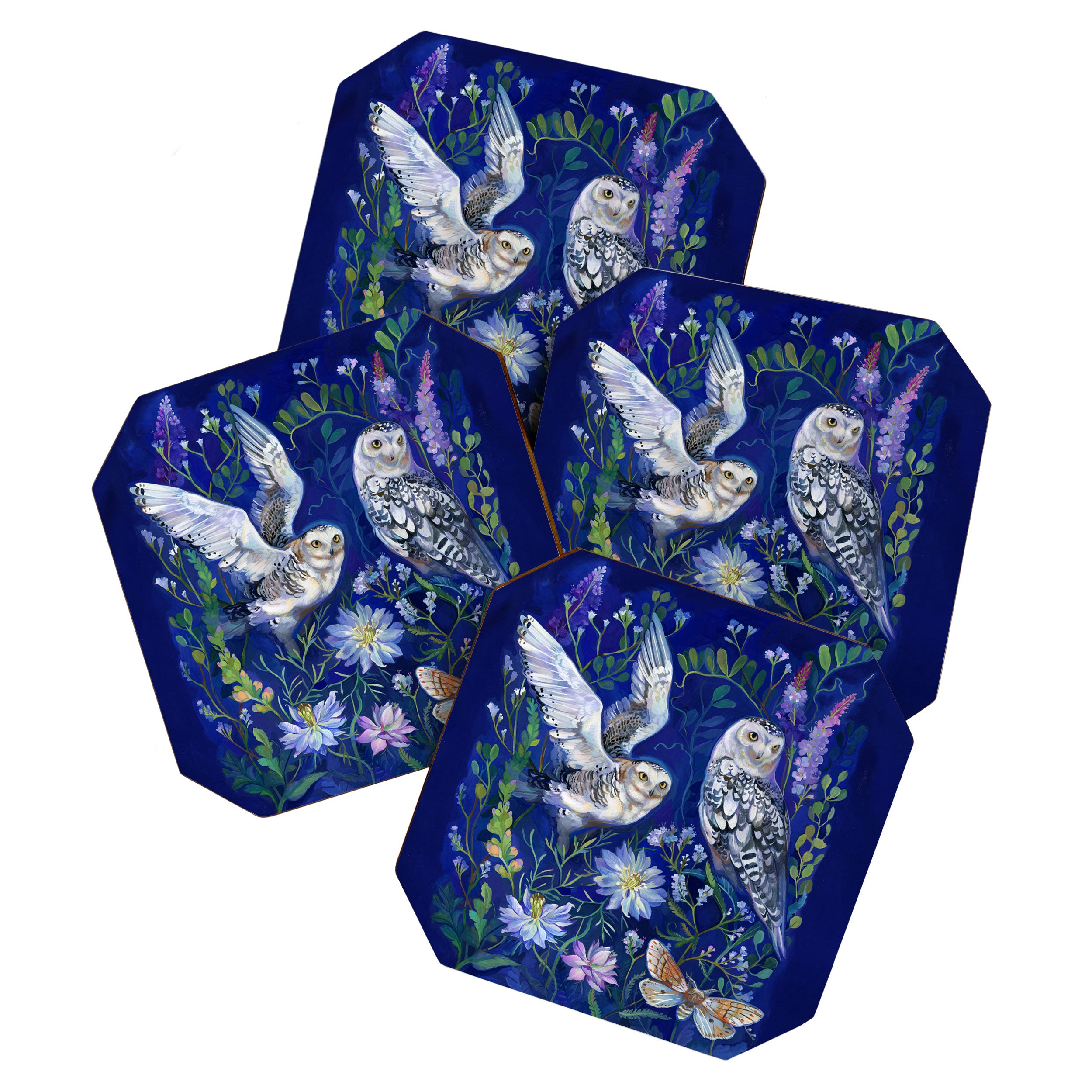 Flower Garden Owls Coaster Gallery Image 1