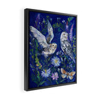 Flower Garden Owls Framed Canvas Print Gallery Image 2