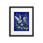 Flower Garden Owls Framed Art Print Gallery Image 6