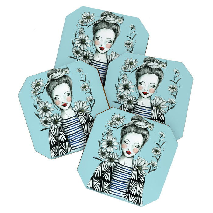 Girl and Bird Coaster Gallery Image 1