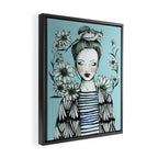 Girl and Bird Framed Canvas Print Gallery Image 2
