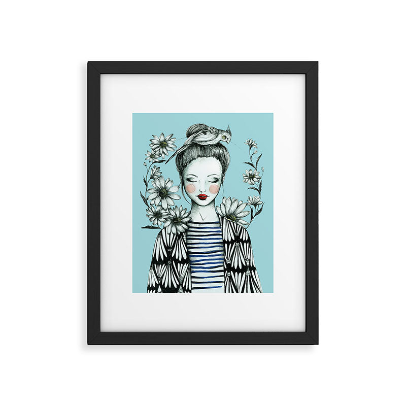 Girl and Bird Framed Art Print Gallery Image 5