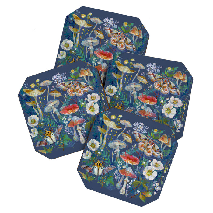 Goliath Beetle Mushroom Garden Coaster Gallery Image 1