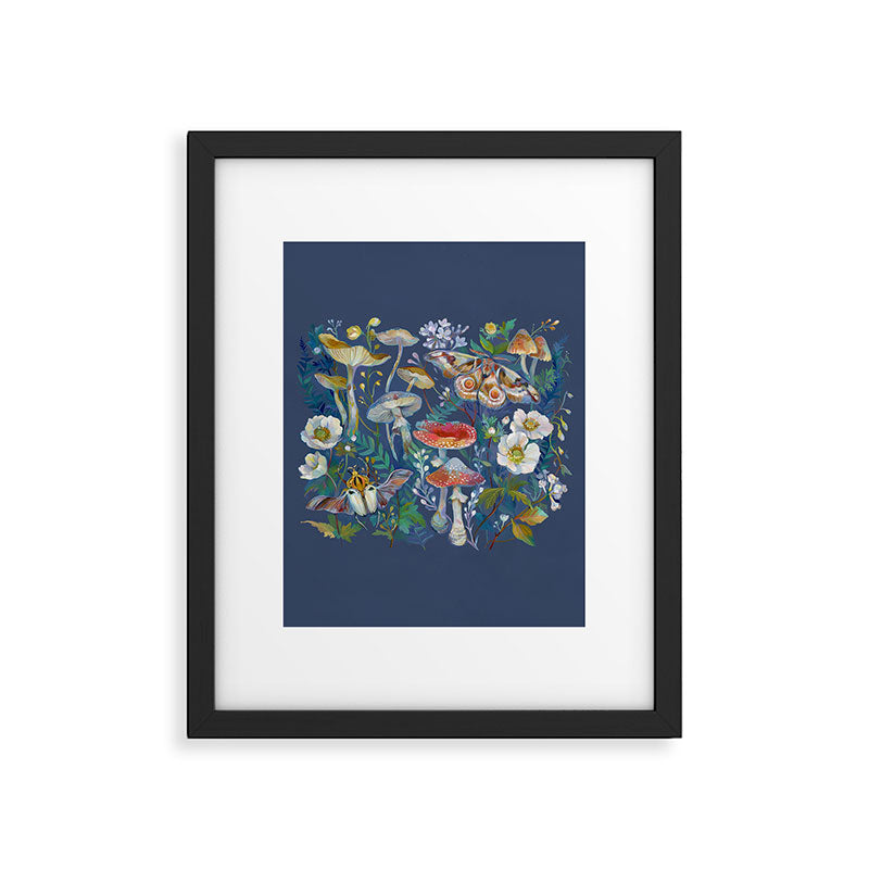 Goliath Beetle Mushroom Garden Framed Art Print Gallery Image 6