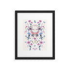 Lilac Butterfly and Flowers Framed Art Print Gallery Image 6