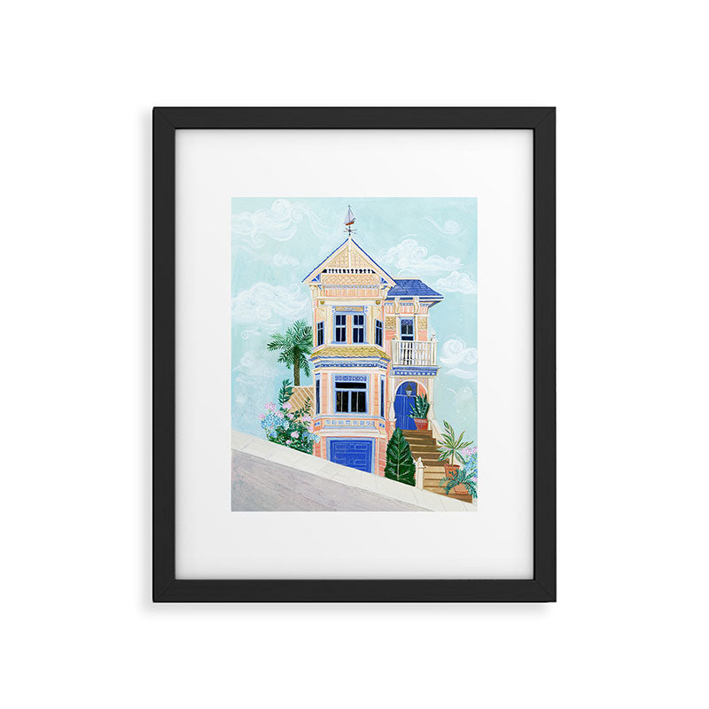 Little Victorian House Framed Art Print Gallery Image 5